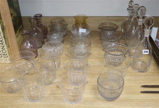 A collection of 18th/19th cut and other wine glass coolers and finger bowls